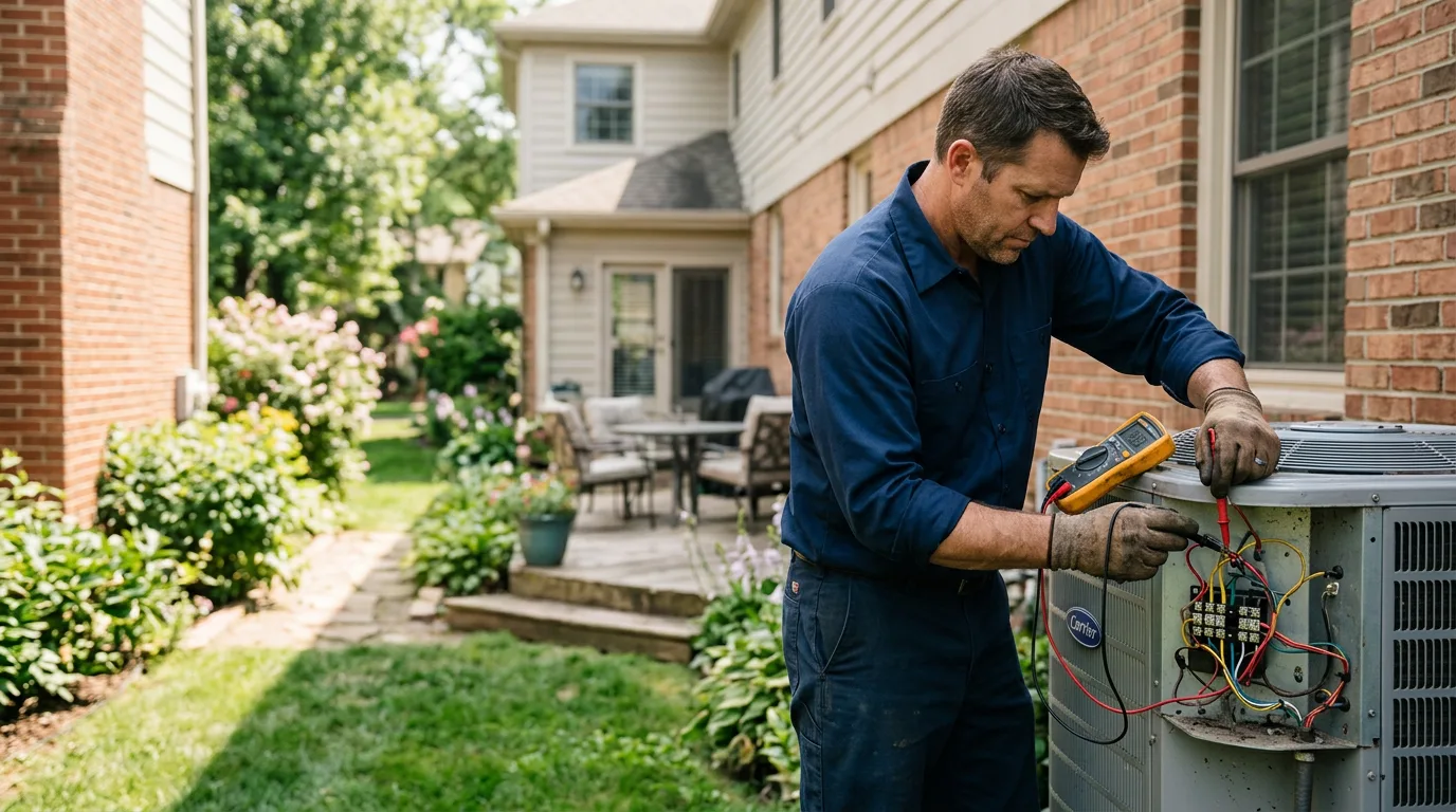 HVAC technician working near Mayhew, MS